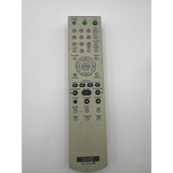 Sony Other - Sony RMT-D175A DVD Player Remote Control Genuine OEM Original - Tested, Works